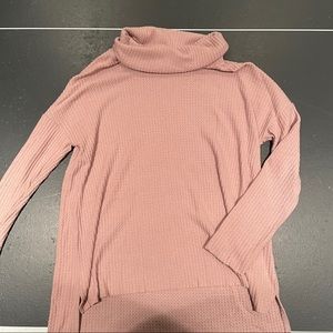 waffle turtleneck sweater